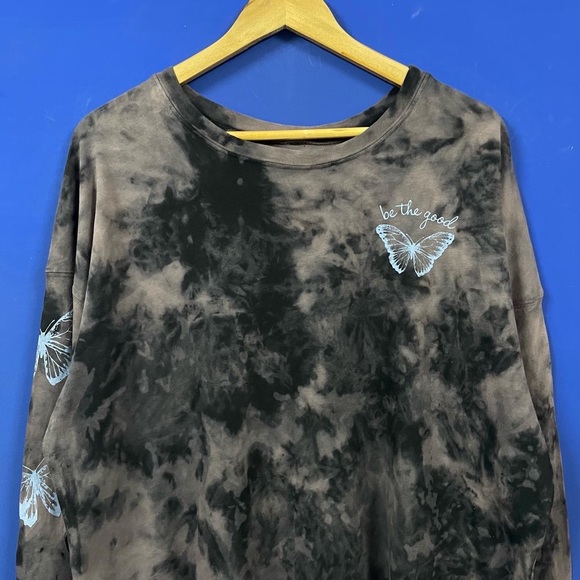 BLACK & BROWN TIE DYE WITH BUTTERFLY 🦋 GRAPHIC T-SHIRT FOR MEN’S AND WOM… - Picture 2 of 6